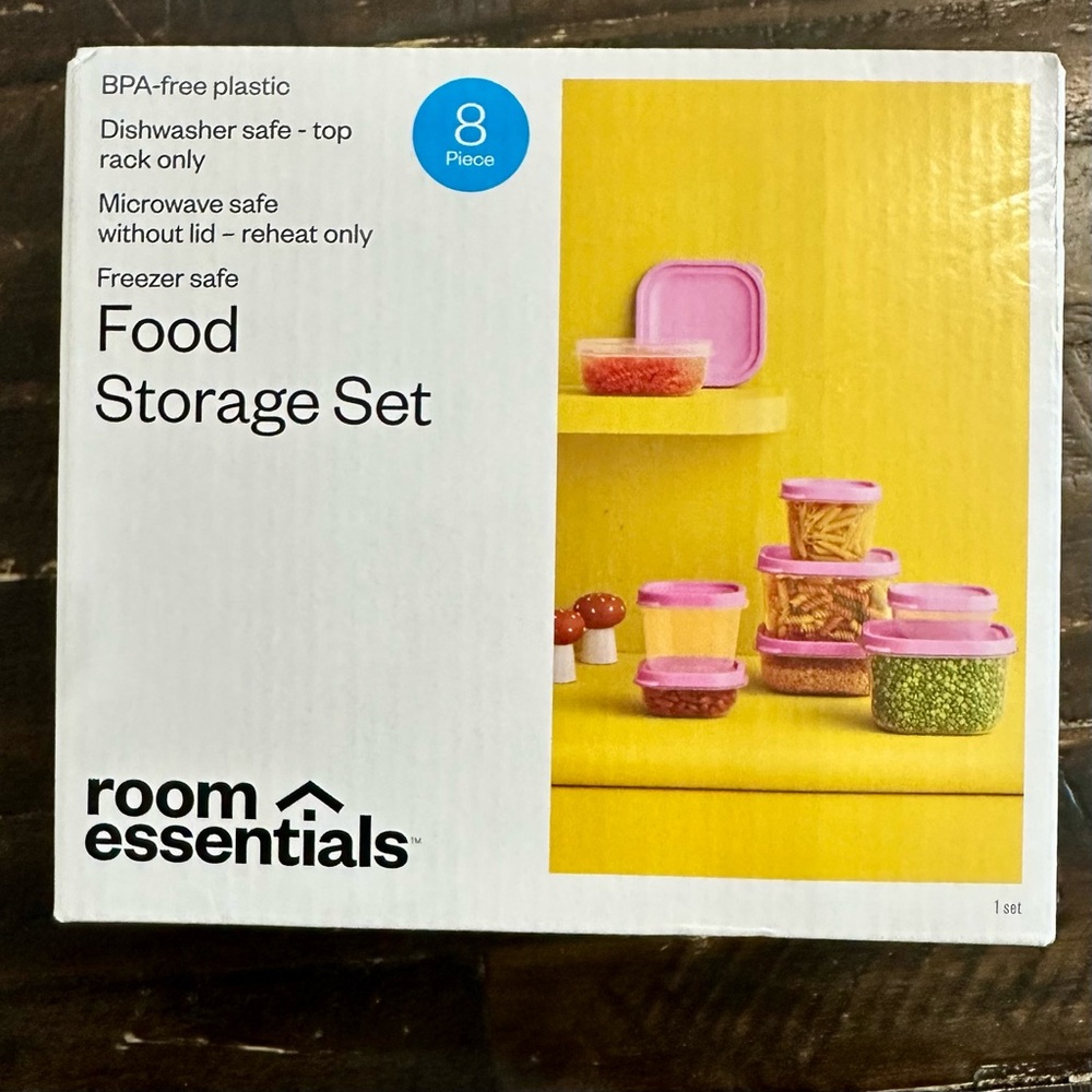 Room Essentials Pink Food Storage Container Set NEW - Picture 5 of 5